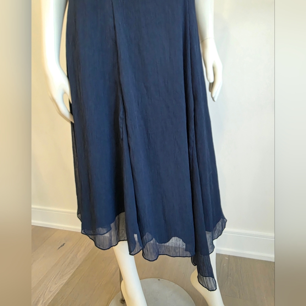 Rinascimento Navy Blue Midi Dress Assymetrical S - Picture 6 of 14